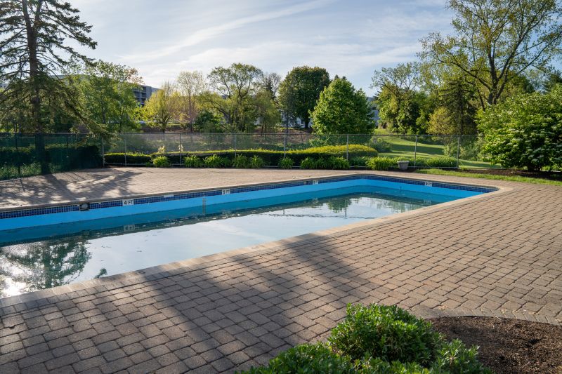Poolside Concrete Paving in Spring